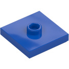 LEGO Blå Plade 2 x 2 med rille og 1 Centrum Stud (23893 / 87580)