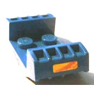LEGO Blau Platte 2 x 2 mit Raised Grilles mit Orange Aufkleber (41862)