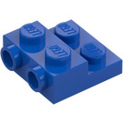 LEGO Blauw Plaat 2 x 2 x 0.7 met 2 Noppen aan Kant (4304 / 99206)