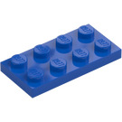 LEGO Blauw Plaat 2 x 4 (3020)