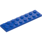 LEGO Blauw Plaat 2 x 8 (3034)