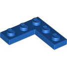 LEGO Bleu assiette 3 x 3 Coin (77844)