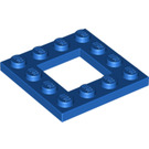 LEGO Bleu assiette 4 x 4 avec 2 x 2 Open Centre (64799)