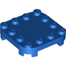 LEGO Bleu assiette 4 x 4 x 0.7 avec Coins arrondis et Empty Middle (66792)