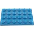 LEGO Blue Plate 4 x 6 (3032)