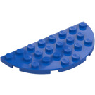 LEGO Blå Plade 4 x 8 Rund Halvt Cirkel (22888)