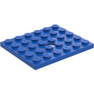 LEGO Bleu assiette 5 x 6 avec Trou