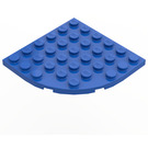 LEGO Blauw Plaat 6 x 6 Rond Hoek (6003)