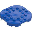 LEGO Blauw Plaat 6 x 6 x 0.7 Rond Semicircle (66789)