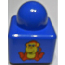 LEGO Blue Primo Brick 1 x 1 with Lion / Monkey (31000)