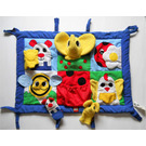LEGO Blue Primo Playmat with elephant hand puppet and 2 finger puppets (elephant and cat)