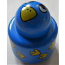 LEGO Blue Primo Round Rattle 1 x 1 Brick with Bird and Arrows Pattern (31005)
