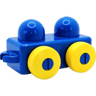 LEGO Blau Primo Fahrzeug Basis mit Gelb Räder und tow hitches