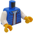LEGO Blauw Puffer Vest met Wit Armen Torso (973 / 76382)