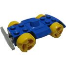 LEGO Blå Racer Chassis med Gul Hjul (76544)