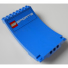 LEGO Bleu Ramp Incurvé 8 x 12 x 6 avec LEGO Des sports Autocollant (43085)