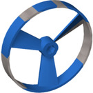 LEGO Blauw Rotor met Gemarmerd Pearl Licht Grat Ring zonder Code aan Kant (50899 / 52232)