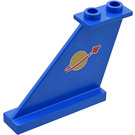 LEGO Bleu Aileron 1 x 3 x 4 avec Classic Espacer logo (2340)