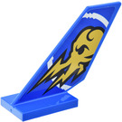 LEGO Blue Shuttle Tail 2 x 6 x 4 with Lightning (Left) Sticker (6239)