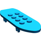 LEGO Blue Skateboard with Studs and Wheel Clips (2146)