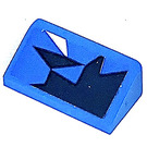 LEGO Blau Steigung 1 x 2 (31°) mit Tür Dekoration Links Seite Aufkleber (85984)
