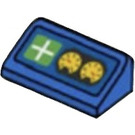 LEGO Blauw Helling 1 x 2 (31°) met Gauges en Radar Screen Sticker (85984)