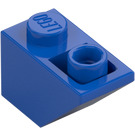 LEGO Blauw Helling 1 x 2 (45°) Omgekeerd (3665)