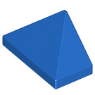 LEGO Blauw Helling 1 x 2 (45°) Drievoudig met binnenbar (3048)