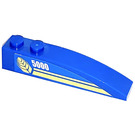 LEGO Blue Slope 1 x 6 Curved with '5000' and Wheat Right Sticker (41762)