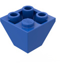 LEGO Blå Backe 2 x 2 (45°) Omvänd (3676)