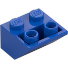 LEGO Bleu Pente 2 x 2 (45°) Inversé avec entretoise plate en dessous (3660)