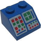 LEGO Bleu Pente 2 x 2 (45°) avec Computer Panneau (3039)