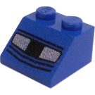 LEGO Blue Slope 2 x 2 (45°) with Headlights (3039)