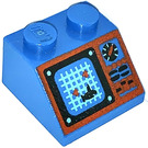 LEGO Blauw Helling 2 x 2 (45°) met Sonar, Haai, en Controls (3039)