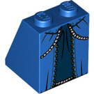 LEGO Blue Slope 2 x 2 x 2 (65°) with Dark Blue Dress with Bottom Tube (3678 / 17037)