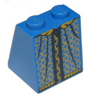 LEGO Blauw Helling 2 x 2 x 2 (65°) met Ewald's Armored Dress met buis aan de onderzijde (3678 / 13245)