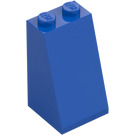 LEGO Blå Backe 2 x 2 x 3 (75°) (Solida knoppar) (98560)