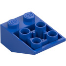 LEGO Blue Slope 2 x 3 (25°) Inverted without Connections between Studs (3747)