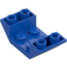 LEGO Blue Slope 2 x 4 (45°) Double Inverted with Open Center (4871)