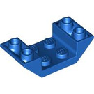 LEGO Blauw Helling 2 x 4 (45°) Dubbele Omgekeerd met Open Midden (4871)