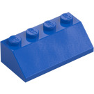 LEGO Bleu Pente 2 x 4 (45°) avec surface rugueuse (3037)