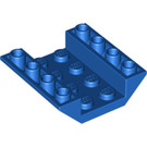 LEGO Blå Skråning 4 x 4 (45°) Dobbelt Inverteret med Open Centrum (Ingen huller) (4854)