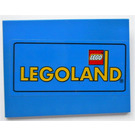 LEGO Blue Slope 6 x 8 (10°) with Legoland Sticker (4515)