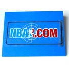 LEGO Blue Slope 6 x 8 (10°) with NBA.COM Sticker (4515)
