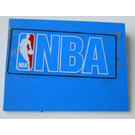 LEGO Bleu Pente 6 x 8 (10°) avec NBA logo (Bleu Text) Autocollant (4515)