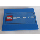 LEGO Bleu Pente 6 x 8 (10°) avec Des sports Autocollant (4515)