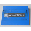 LEGO Blue Slope 6 x 8 (10°) with www.LEGO.com Sticker (4515)