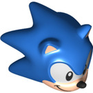 LEGO Blue Sonic the Hedgehog Head with Flesh Face with Grin to Right (83492)