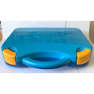 LEGO Blue Storage Case with Rounded Corners and Dark Azure Lid