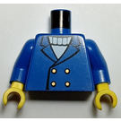 LEGO Blue Suit with Four Buttons and Open Collar Torso (973)